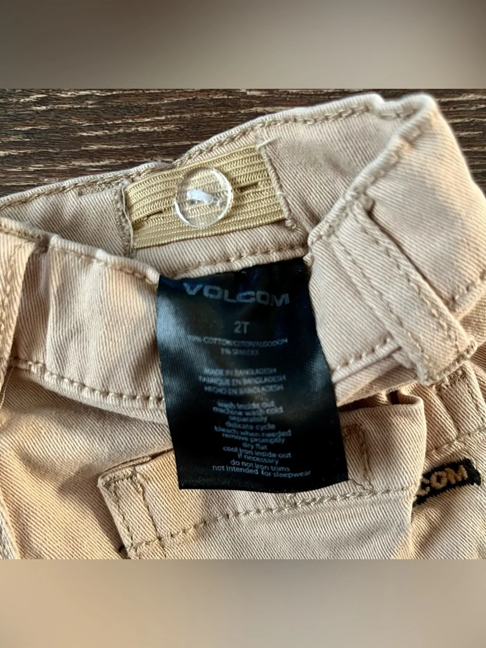Toddler Boys Volcom Cargo Short & Striped Shirt Set Size 2T